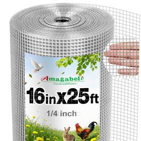 Amagabeli Garden & Home 895242605436 1/4 Inch Hardware Cloth 16 X25ft - Galvanized Chicken Wire For And Snake Fence