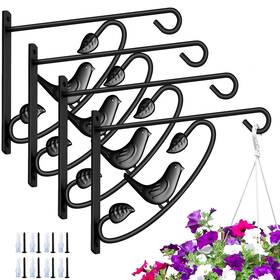 D0007 Amagabeli Garden & Home And 4 Pack Hanging Plant Brackets Outdoor 12 Inch Metal F