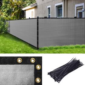 Amgo Ag4x25grey 4 Ft X 25 Grey Fence Privacy Screen Heavy Duty Windscreen 90% Blockage