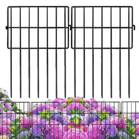 Anampion 762178930380 20 Pack Decorative Garden Fence 17in X21.6ft Rustproof Metal No Dig Animal