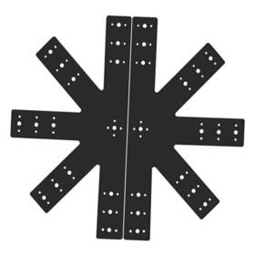 Andorm-plate-w3-2-a Andorm 2 Pcs 24x13.5 Gable Plate Pergola Truss Roof Connector Heavy Duty 12