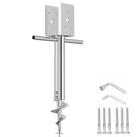 Anmeiji-diding-1p Anmentol No Dig Ground Screw Anchor Spike 4x4 3.5 Inch X Post Holder 304 Stai