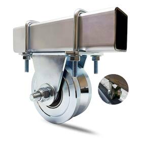 Gh006-arb Annrybor 4 Inch Slide Gate Wheel V-groove 3000lbs Capacity Dual Bearing Steel Bracket
