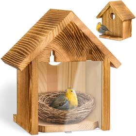 Ansteep 698746889517 Window Bird Houses For Outside With 2 Powerful Hooks Clear View Inch