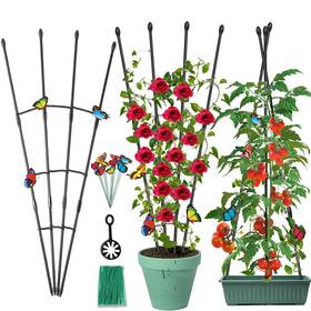 Antizz Sxhj-001 47in Rustproof Garden Trellis For Climbing Plants And Tomato Support