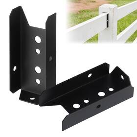 A-119 Aoklit 2x4 Fence Brackets For Wood Rail 40 Pack Black Deck Railing 2̶
