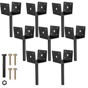 Aostd 445000721716 4x4 U Shape Fence Post Holder - 8 Pack Heavy Duty 13-ga Steel Concrete Anchor