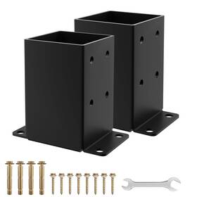 Aostd Yy-pb-4-2p 4x4 Post Base 2pcs Inner Size 3.5x3.5 Inch Fence Anchor - Rust-proof 13 Gauge