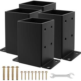 Aostd Yy-pb-4-4p 4x4 Post Base 4pcs Inner Size 3.5x3.5 Inch Fence Anchor Rust-proof 13