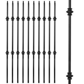 Aotree St-16 Wrought Iron Balusters Set Of 10 Hollow Double Knuckle - Decor