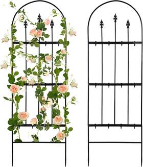 Apipi 313109977914 2 Pcs Garden Trellis For Climbing Plants Outdoor - 47ftft H X 15.7ftft W Rustproof P