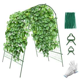 Aprilsworld 602693192729 Garden Arch Trellis With Climbing Net For Vine Vegetables Fruits Flo