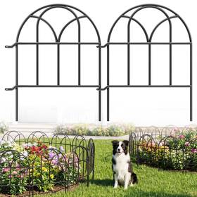 Ardefentium 977390391923 19 Pack Garden Fence Panels - 20.58ftx17in H Animal Barrier Metal Fencing
