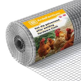 Ardefentium 977390391954 16inx10ft Hardware Cloth Chicken Wire -1/2 Inch 19 Gauge Hot Dipped Galvanized