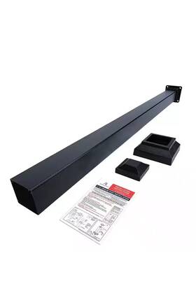 Aria Railing 633941002378 3 Inch X 42 Black Powder Coated Aluminum Deck Post Kit
