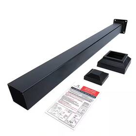 Aria Railing 711181414127 3 Inch X 36 Black Powder Coated Aluminum Deck Post Kit