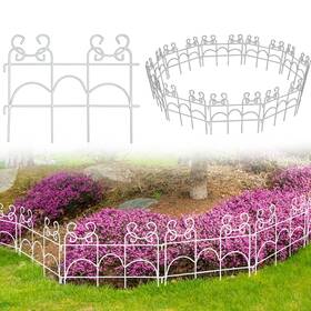 Arifaro Cloud-1 Garden Fence 13 Inch H X 17 W Pack Of 10 Total Length 14 Feet Metal