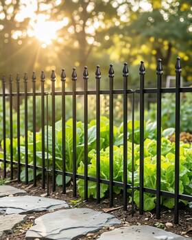 Fg24x24 Arifaro Metal Garden Fence 24 Inch H X W 5 Pack Length 10 Ft Decorative Fencing N