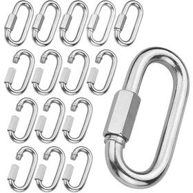 Aselected 695510129664 20pack Quick Link 3/16 Inch Stainless Steel Chain 330lbs Load Oval Lock