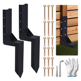 Atcwf Atcwfjz-lbzwxtjw3.65in2pbk 2-pack 3.74 Inch Width Fence Post Repair Kit 24in Total Length Heavy Duty Ground