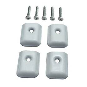 Automotive Authority Llc Rv-3/4-ec-4 4 Pack Rv Camper Trailer Aluminum Extrusion Flat End Cap For Vinyl Trim White