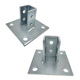Automotive Authority Llc St-112 4 Hole Post Base Channel 6 Inch Square For All-5/8 Strut Side 1