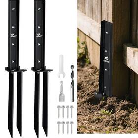 Zl-01 Avoforest 2 Pack Fence Post Anchor Kit Heavy Duty Steel Repair Stakes Fo Zl-01 Avoforest 2 Pack Fence Post Anchor Kit Heavy Duty Steel Repair Stakes Fo