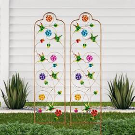 Gx-ptj-02 Awendietou 60 Inch Trellis For Climbing Plants 2pack Outdoor Garden Metal With Colorf