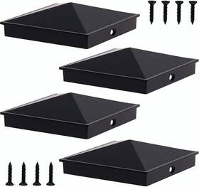 Azdele 445007313365 6x6 Aluminum Pyramid Post Caps Cover For Nominal Wood Actual 5.5