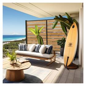 Backyarddiscovery Backl005a-rlka048 Backyard Discovery Cedar Wood Privacy Screen Wall 8x6 Ft Not Ship Ak Or Hi