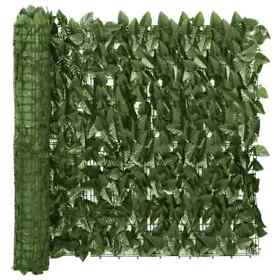 315483 Balcony Screen With Dark Green Leaves 118.1inchx29.5inch