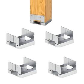 Baoneedy 762949641026 10-pack 6x6 Post Base Anchors With 1 Inch Standoff For Deck Patio Pergola 4pcs