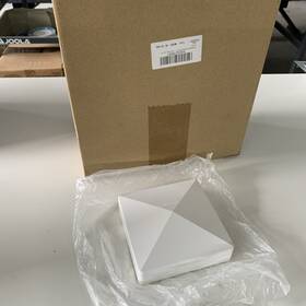 73013953 Barrette Qty 23 Premium 4 Inch X Pyramid White Vinyl Fence Post Cap New