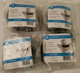 Barrette 798850191619 Lot Of 4 Rdi Railing Ada Handrail 90 Corner Matte Black Rdi73019161