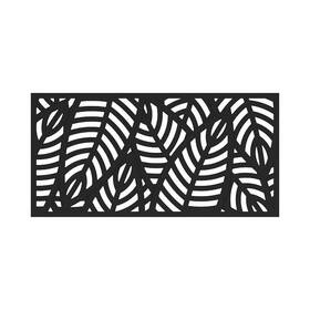 Barrette Outdoor Living 040933504602 3 Ft. X 6 Sanibel Black Polypropylene Decorative Screen Panel