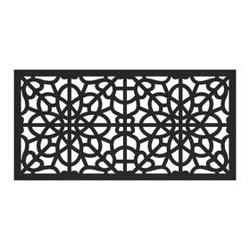 Barrette Outdoor Living 097545047867 2 Ft. X 4 Fretwork Black Polypropylene Decorative Screen Panel