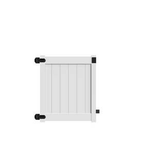 Barrette Outdoor Living 313037913947 Bryce And Washington Series 4 Ft. W X H White Vinyl Walk Fence Gate Kit