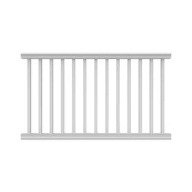 Barrette Outdoor Living 313056647625 Bella Premier Series 6 Ft. X 42 Inch White Vinyl Rail Kit With Square Balusters