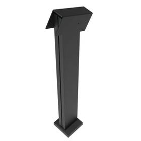 Barrette Outdoor Living 313087643610 2 Inch X 4 38 Elevation Aluminum Matte Black Stair Line Post For Cable