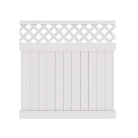 Barrette Outdoor Living 445038856862 6 Ft. H X W Valley White Vinyl Fence Panel Kit