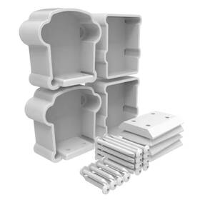 Barrette Outdoor Living 445048484499 Vinyl White Extra Bella Premier Series Bracket Rail Kit