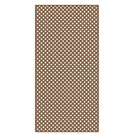 Barrette Outdoor Living 726084650503 4 Ft. X 8 Framed California Redwood Vinyl Privacy Diamond Lattice