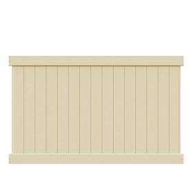 73014726 Barrette Outdoor Living Vinyl Fence Panel 5ftx8ft Framed Above Ground Flat Sand