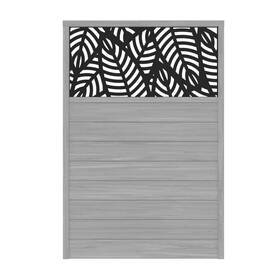 Barrette Outdoor Living 73032565 6 Ft. X 4 Driftwood Vinyl Fence With Sanibel Black
