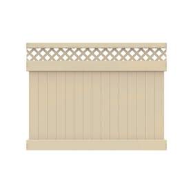 Barrette Outdoor Living 73040114 Anderson 6 Ft. X 8 Sand Lattice Top Vinyl Fence Panel