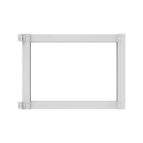 73045453 Barrette Outdoor Living 42 Inch White Aluminum Privacy Rail Gate Kit