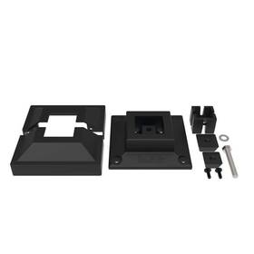 73045685 Barrette Outdoor Living Surface Mount And Cover Black 2-1/2 Inch Metal Fence