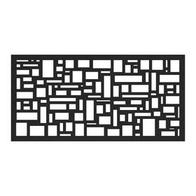 73050082 Barrette Outdoor Living 2ftx4ft Slate Decorative Screen Panel Black