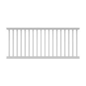 Barrette Outdoor Living 744110195354 8 Ft. X 42 Inch White Vinyl Bella Premier Series Rail Kit With Square Balusters