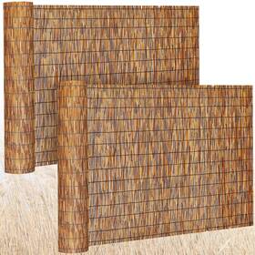 Barydat Sij-barydat-3490 2 Pcs Reed Fence Roll 6 X 16.4 Ft 85% Shade Bamboo Privacy Screen